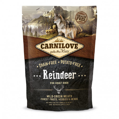 Carnilove Dog Adult Raindeer Беззерновой сухой корм для взрослых собак с северным оленем