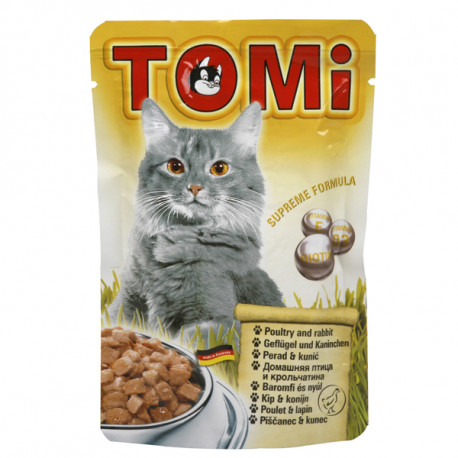 TOMi Poultry Rabbit Консервы для взрослых кошек с птицей и кроликом