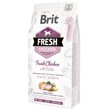 Brit Fresh Puppy Chicken and Potato Беззерновой сухой корм для щенков всех пород с курицей и картофелем