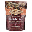 Carnilove Cat Adult Large Breed Duck and Turkey Беззерновой сухой корм для взрослых кошек крупных пород с уткой и индейкой