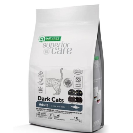 Nature's Protection Superior Care Dark Cats Grain Free with Herring Adult all Breeds Сухий беззерновий корм для дорослих кішок з темним забарвленням вовни