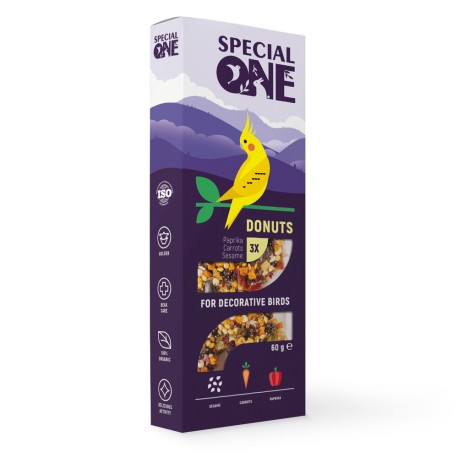 Special One Donuts Ласощі для птахів пончики з паприкою, морквою та кунжутом