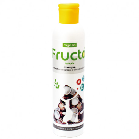 Magic Pet Fruit Line Шампунь Кокосовий для собак та кішок з білою вовною