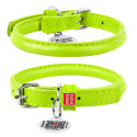 Collar Waudog Glamour Нашийник для собак шкіряний круглий салатовий