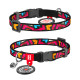 Collar Waudog Nylon Ошейник для котов нейлоновый c QR паспортом Граффити