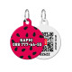Collar Waudog Smart ID Адресник для собак и котов персонализированный c QR паспортом, рисунок Арбуз 