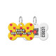 Collar Waudog Smart ID Адресник для собак и котов персонализированный c QR паспортом, рисунок Сердца