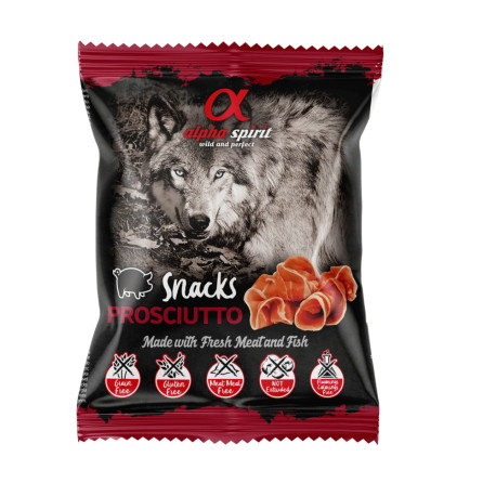 Alpha Spirit DOG Snacks Prosciutto Полувлажное лакомство для собак кубики из прошуто