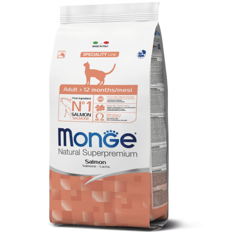 Monge Superpremium Adult Cat Salmon Сухой корм для взрослых кошек с лососем